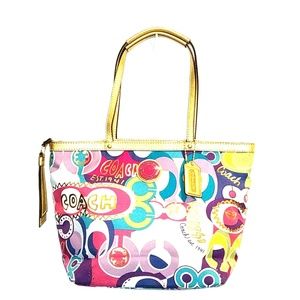 Coach Poppy POP Multicolor Tote Bag